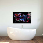 Abstract Metallic Bubbles 2 Glass Wall Art - CreoGlass E-Shop