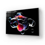 Abstract Metallic Bubbles Glass Wall Art - CreoGlass E-Shop