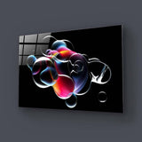Abstract Metallic Bubbles Glass Wall Art - CreoGlass E-Shop