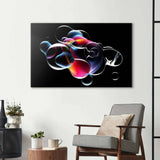 Abstract Metallic Bubbles Glass Wall Art - CreoGlass E-Shop