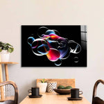 Abstract Metallic Bubbles Glass Wall Art - CreoGlass E-Shop