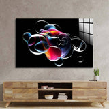 Abstract Metallic Bubbles Glass Wall Art - CreoGlass E-Shop