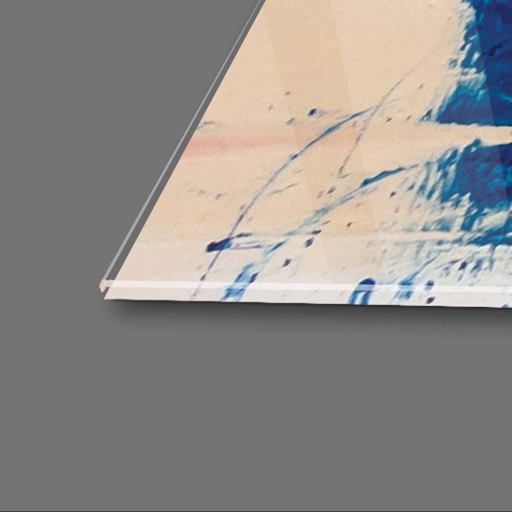 Abstract Palette Knife Oil Painting Glass Wall Art - CreoGlass E-Shop