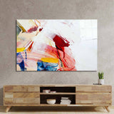 Abstract Palette Knife Oil Painting Glass Wall Art - CreoGlass E-Shop