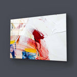 Abstract Palette Knife Oil Painting Glass Wall Art - CreoGlass E-Shop