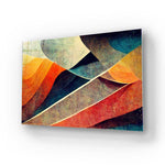 Abstract Paper Waves Glass Wall Art - CreoGlass E-Shop