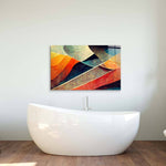 Abstract Paper Waves Glass Wall Art - CreoGlass E-Shop