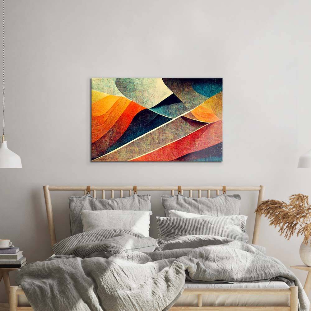 Abstract Paper Waves Glass Wall Art - CreoGlass E-Shop