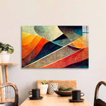 Abstract Paper Waves Glass Wall Art - CreoGlass E-Shop