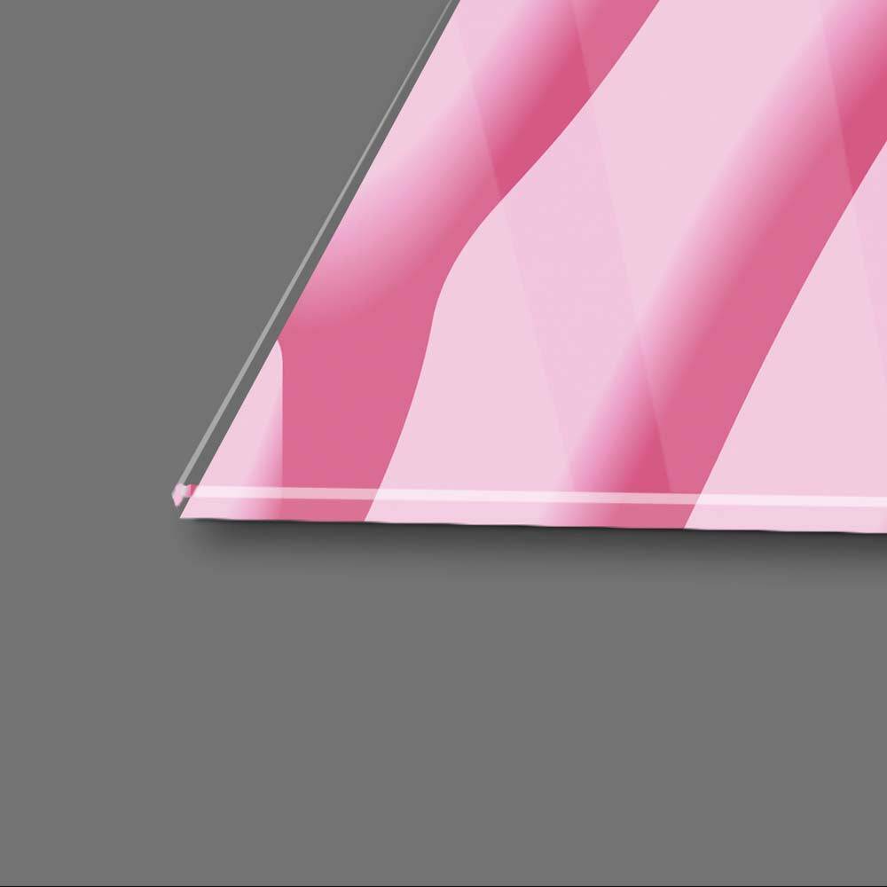 Abstract Pink Maze Glass Wall Art - CreoGlass E-Shop
