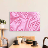Abstract Pink Maze Glass Wall Art - CreoGlass E-Shop