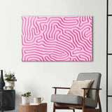 Abstract Pink Maze Glass Wall Art - CreoGlass E-Shop