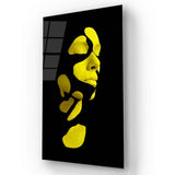 Abstract Yellow Makeup Glass Wall Art - CreoGlass E-Shop