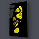 Abstract Yellow Makeup Glass Wall Art - CreoGlass E-Shop