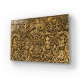 Angkor Wat Stylized Ancient Hindu Glass Wall Art - CreoGlass E-Shop