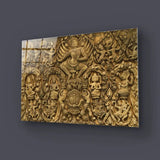 Angkor Wat Stylized Ancient Hindu Glass Wall Art - CreoGlass E-Shop