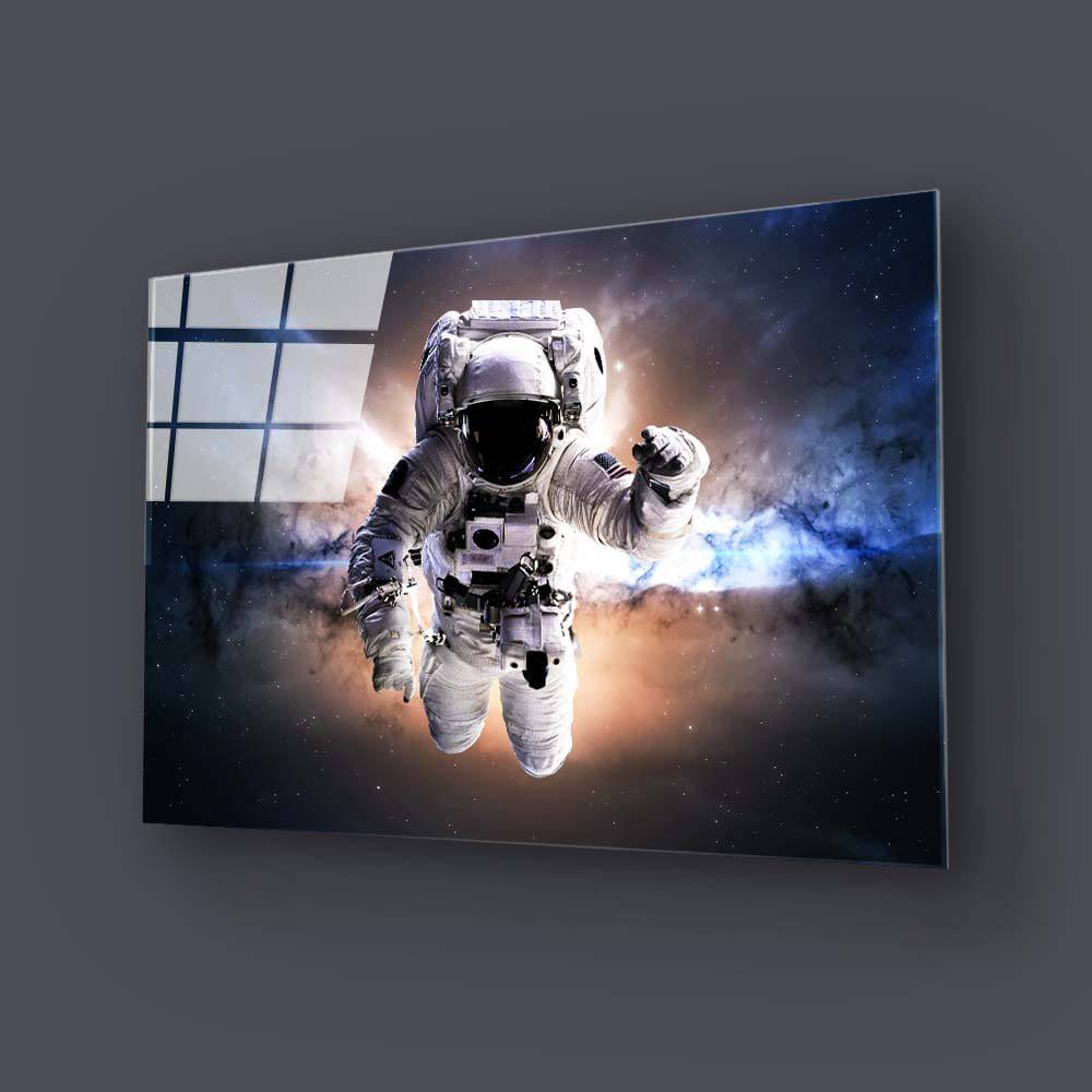 Astronaut in Space Glass Wall Art - CreoGlass E-Shop