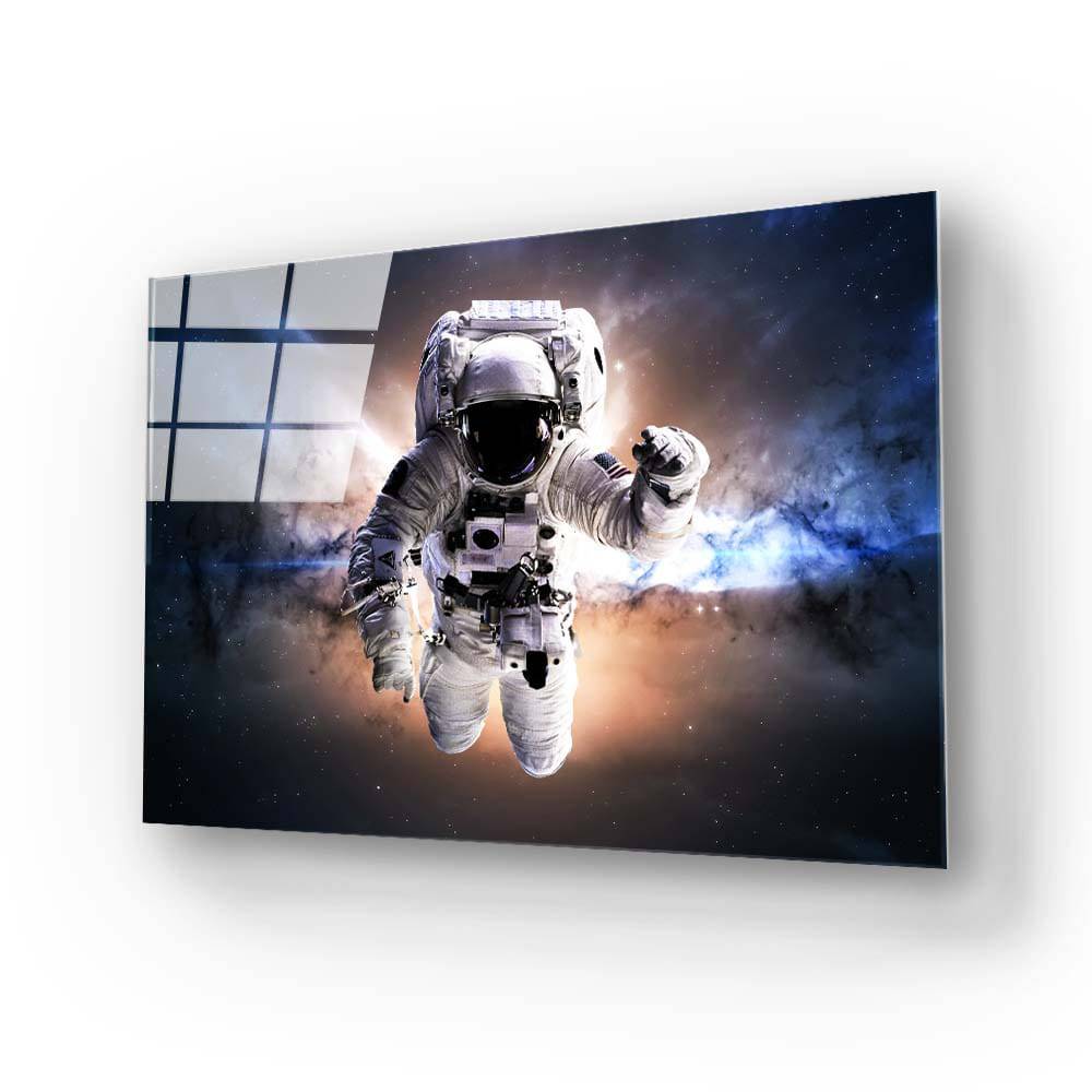 Astronaut in Space Glass Wall Art - CreoGlass E-Shop