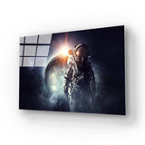 Astronaut on the Moon Glass Wall Art - CreoGlass E-Shop