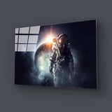 Astronaut on the Moon Glass Wall Art - CreoGlass E-Shop