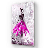 Ballerina in Pink Tutu Glass Wall Art - CreoGlass E-Shop