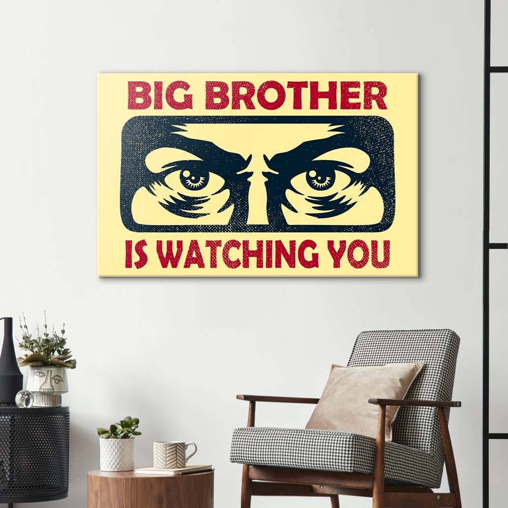 Big Brother Is Watching You Glass Wall Art - CreoGlass E-Shop