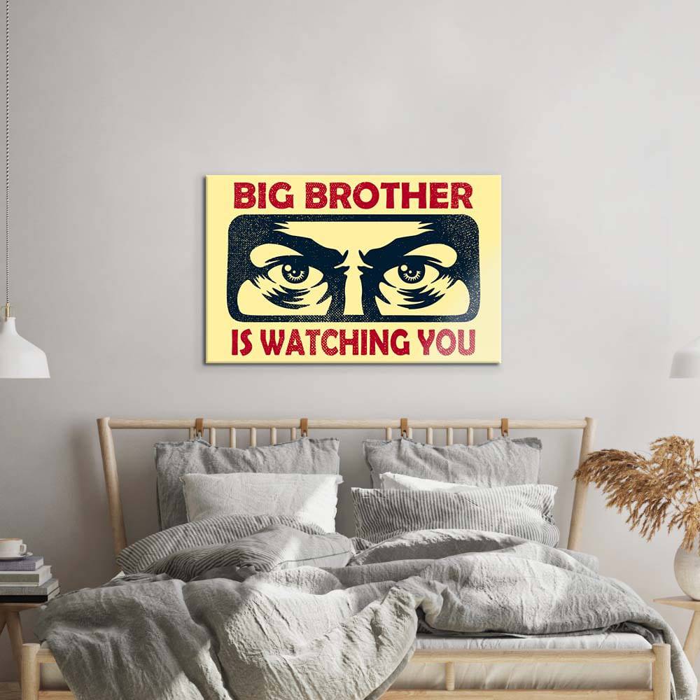 Big Brother Is Watching You Glass Wall Art - CreoGlass E-Shop