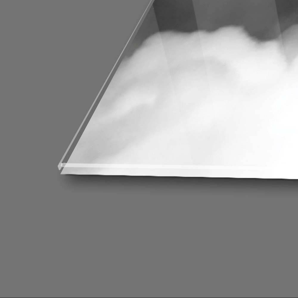 Black and Gold Geometric Clouds Glass Wall Art - CreoGlass E-Shop
