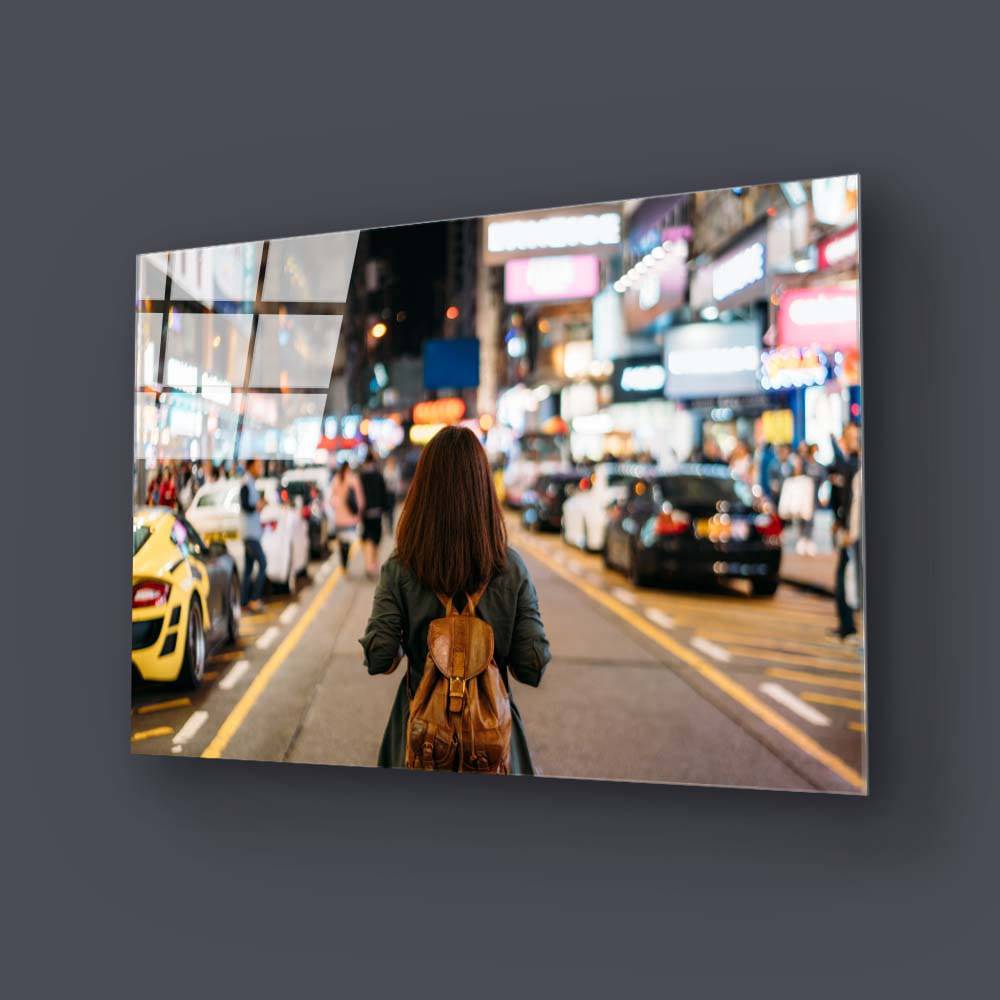 Blinding City Lights Glass Wall Art - CreoGlass E-Shop