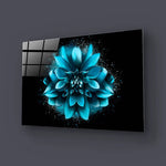 Blue Lotus Glass Wall Art - CreoGlass E-Shop