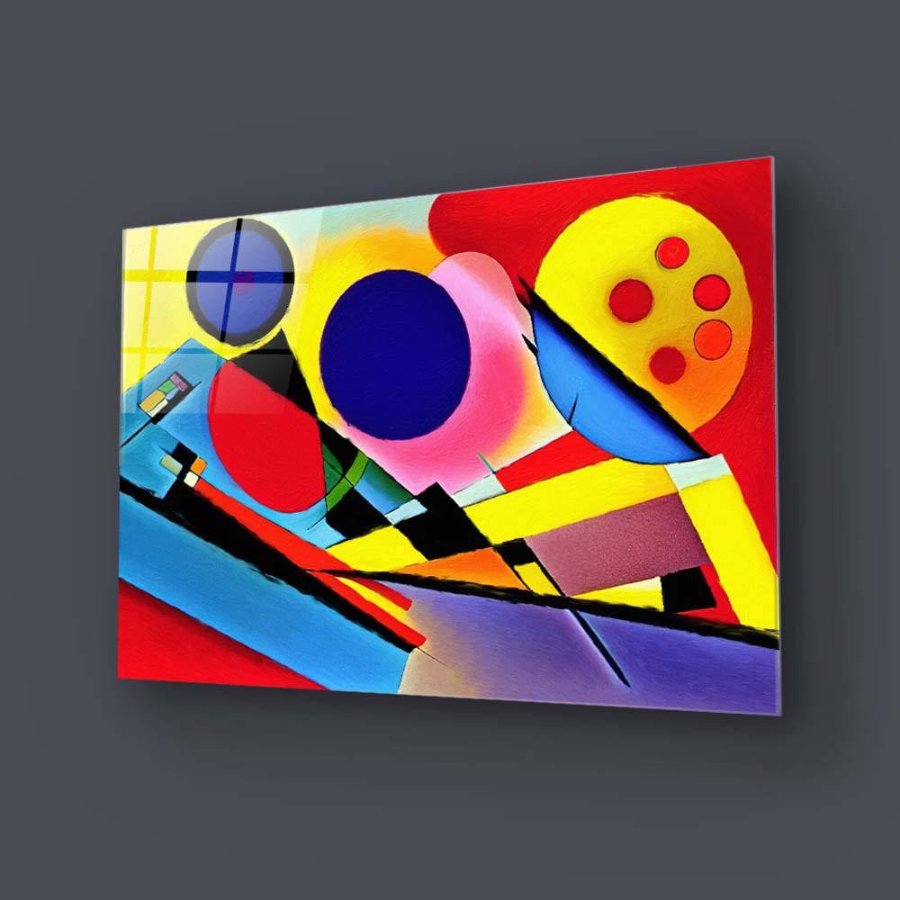 Contrasting Cubism 2 Glass Wall Art - CreoGlass E-Shop