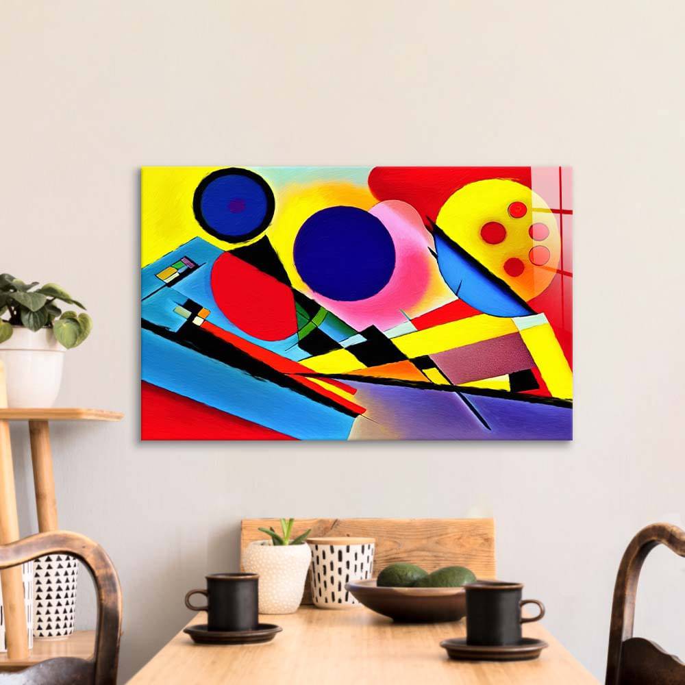Contrasting Cubism 2 Glass Wall Art - CreoGlass E-Shop