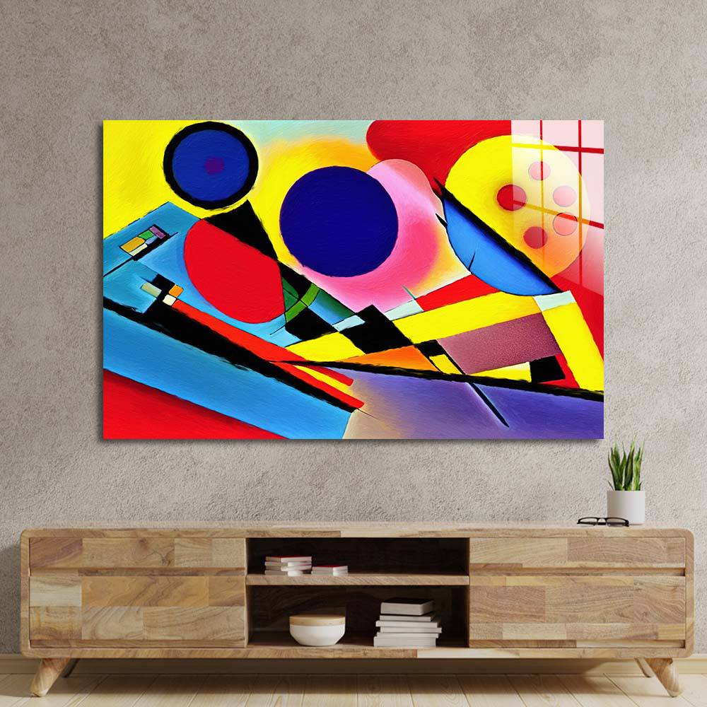 Contrasting Cubism 2 Glass Wall Art - CreoGlass E-Shop