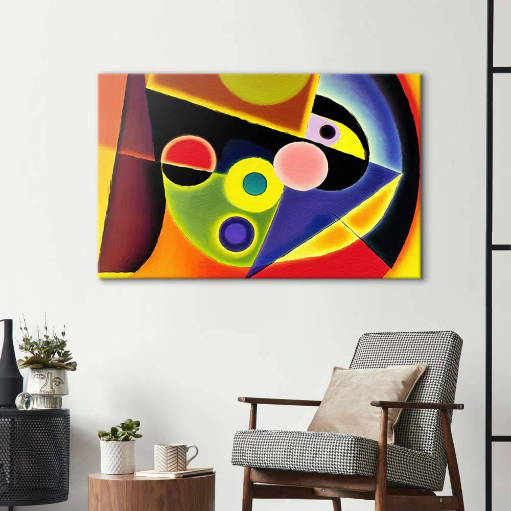 Contrasting Cubism Glass Wall Art - CreoGlass E-Shop