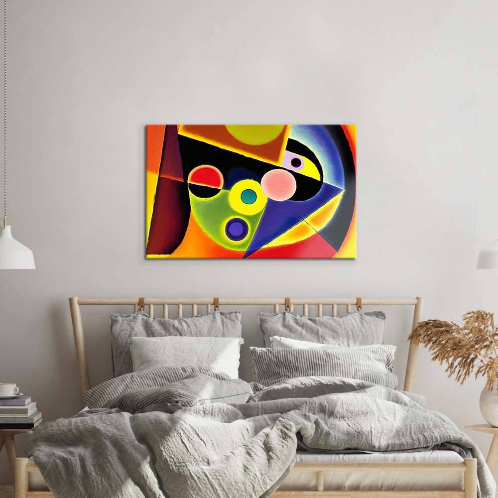 Contrasting Cubism Glass Wall Art - CreoGlass E-Shop