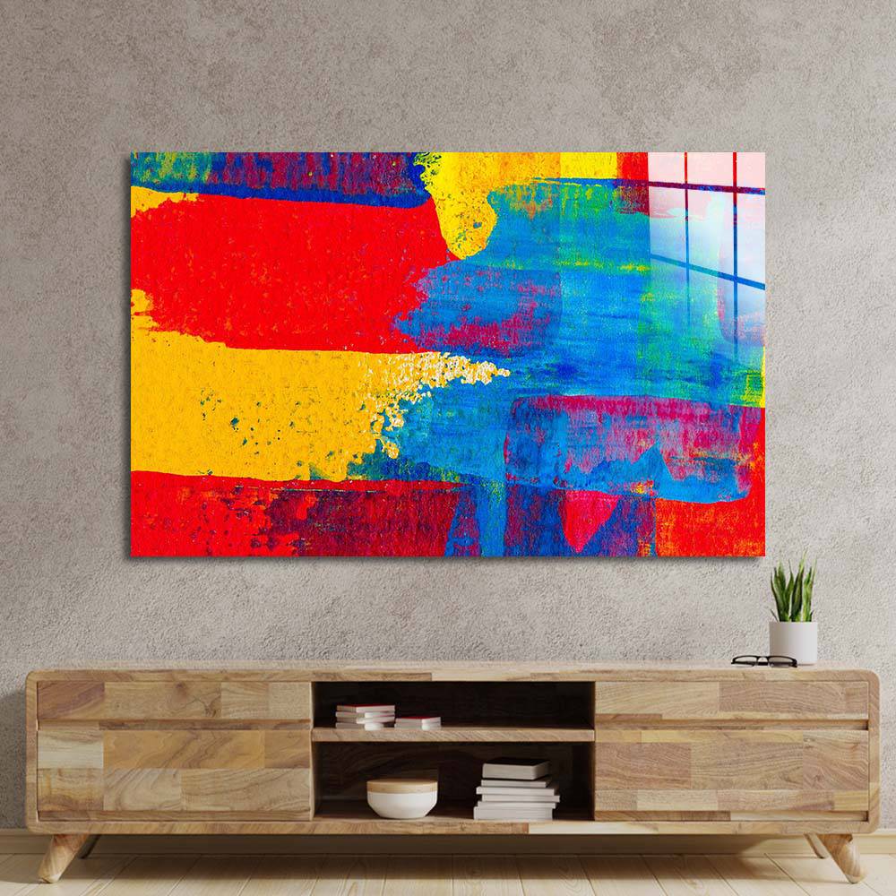 Contrasting Modern Abstract Glass Wall Art - CreoGlass E-Shop