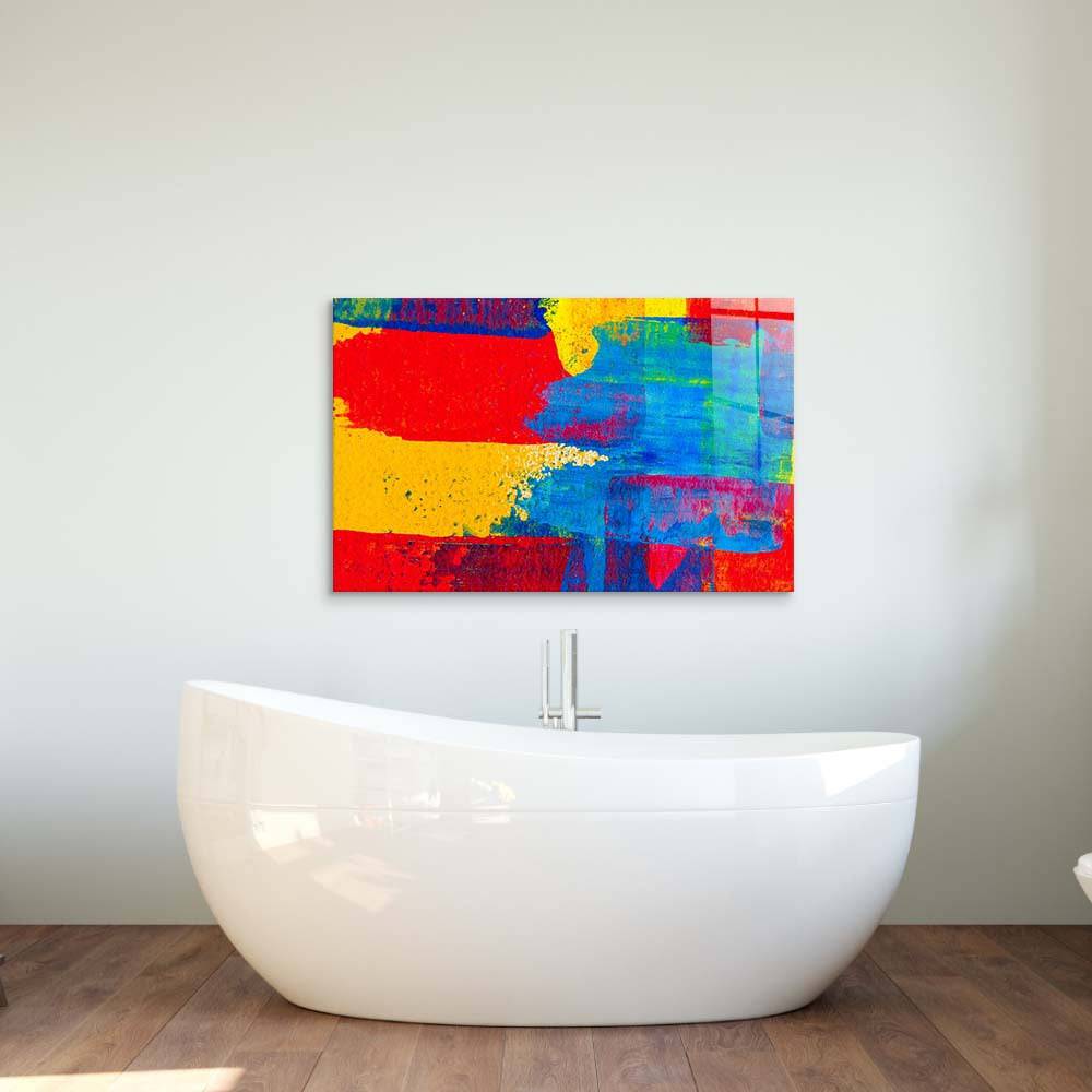 Contrasting Modern Abstract Glass Wall Art - CreoGlass E-Shop