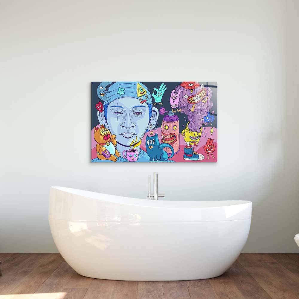 Crypto Buddies Glass Wall Art - CreoGlass E-Shop