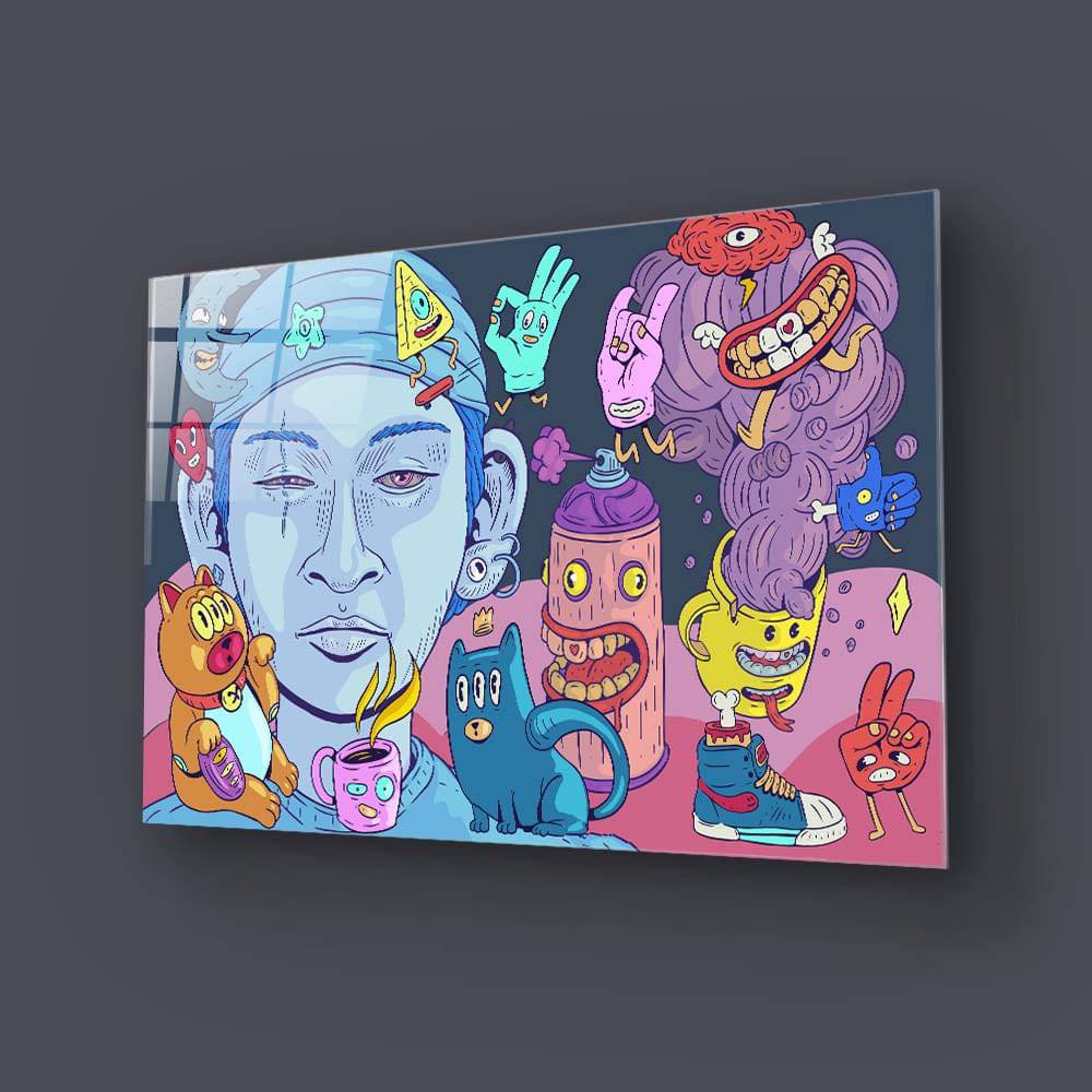 Crypto Buddies Glass Wall Art - CreoGlass E-Shop