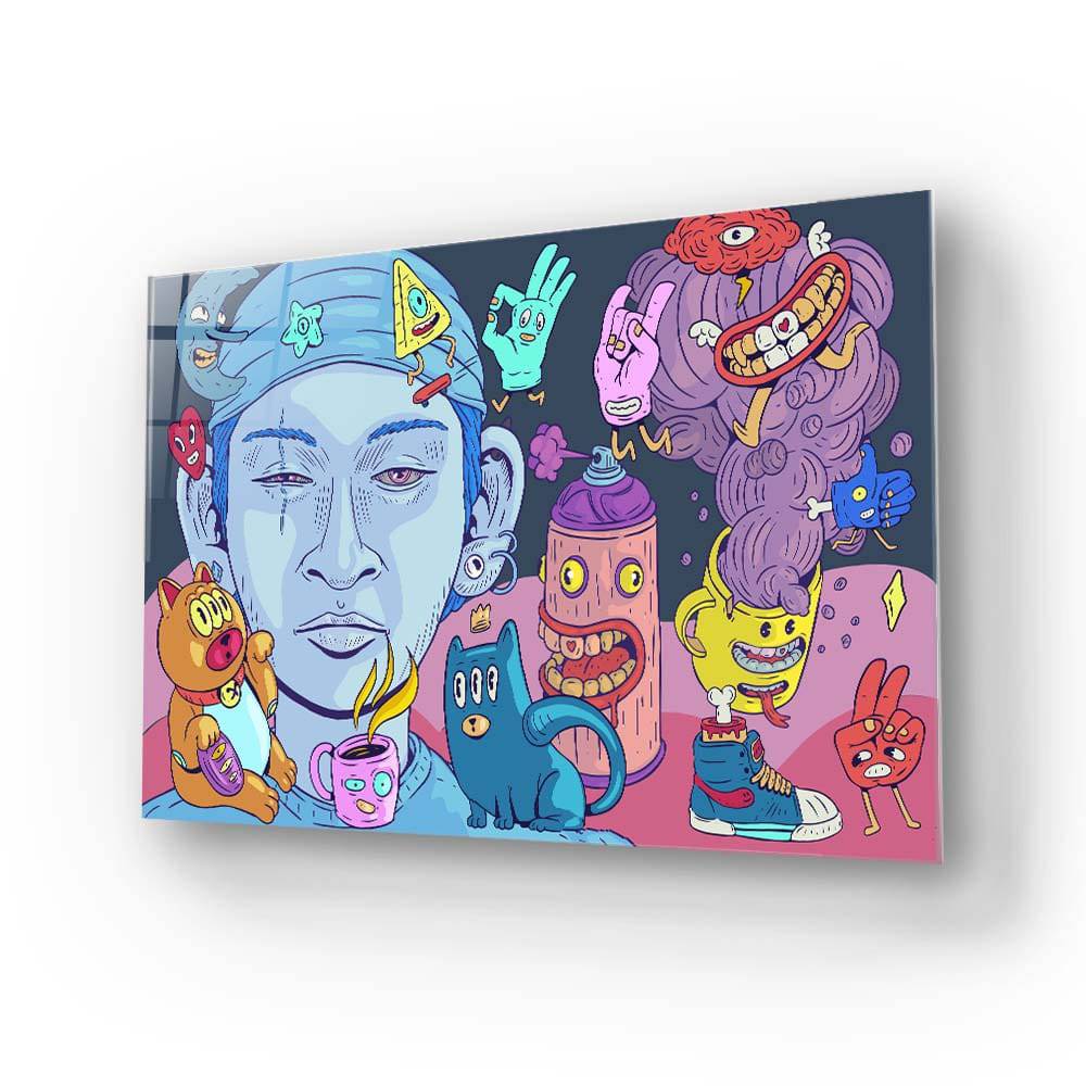 Crypto Buddies Glass Wall Art - CreoGlass E-Shop