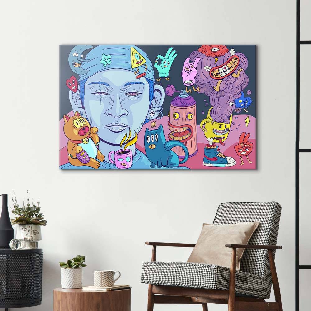 Crypto Buddies Glass Wall Art - CreoGlass E-Shop