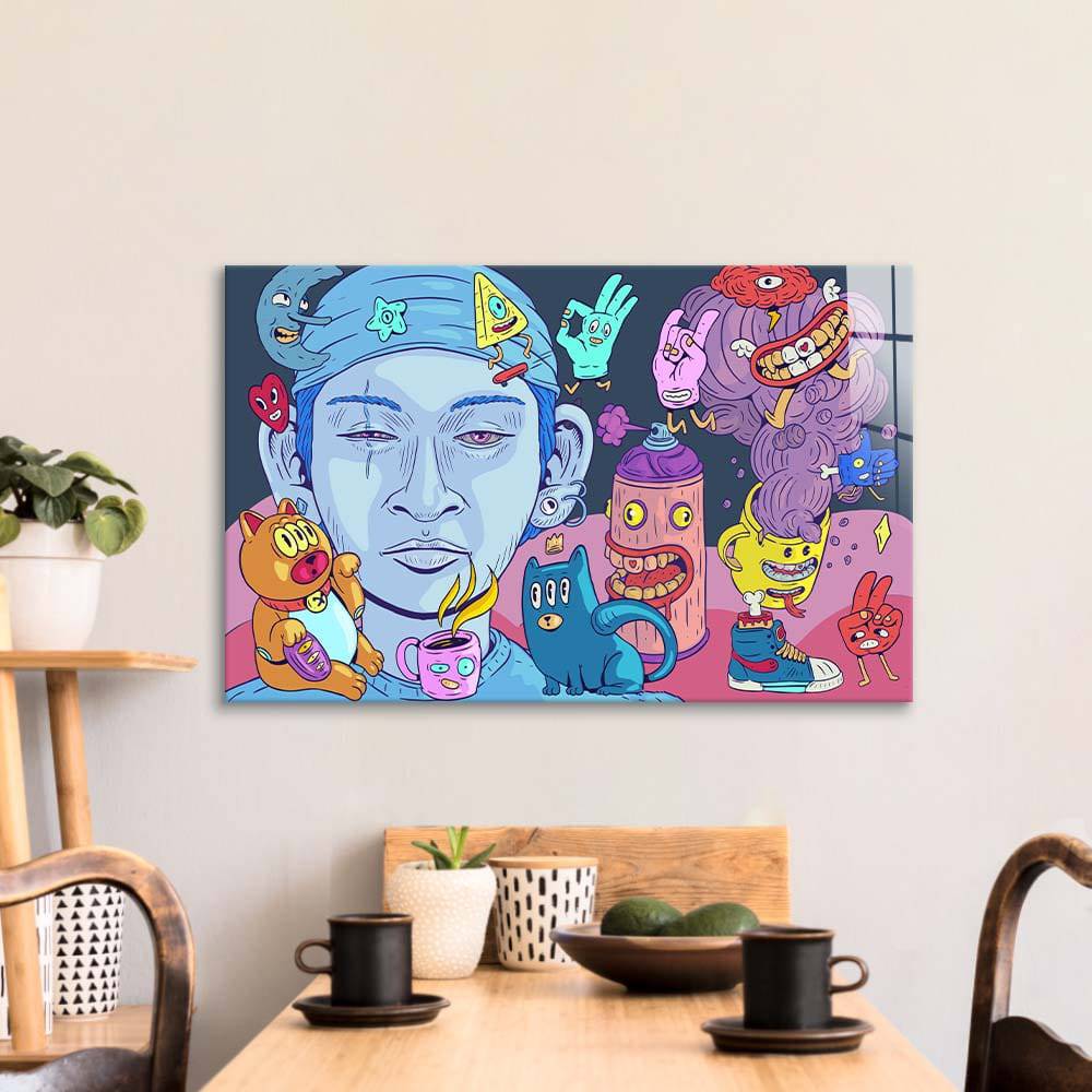Crypto Buddies Glass Wall Art - CreoGlass E-Shop