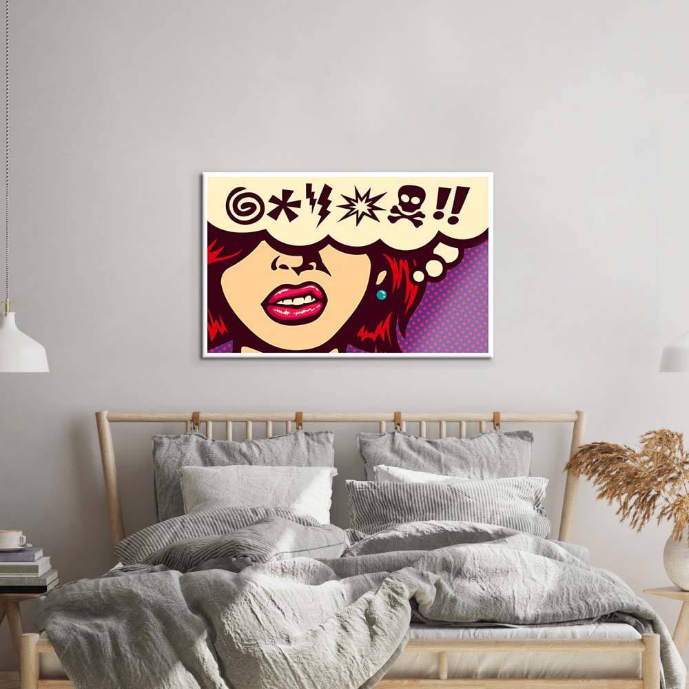 Cursed Speech Bubble Retro Glass Wall Art - CreoGlass E-Shop