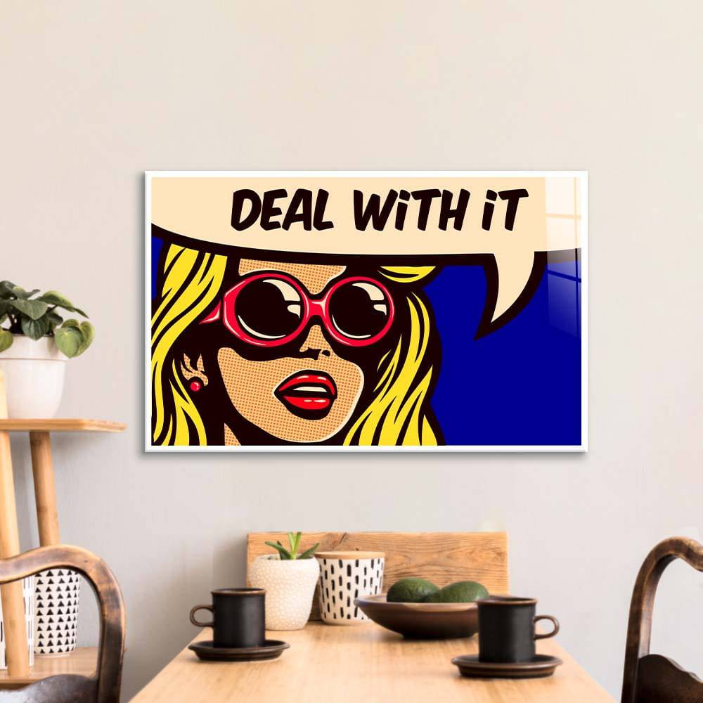 Deal With It Glass Wall Art - CreoGlass E-Shop