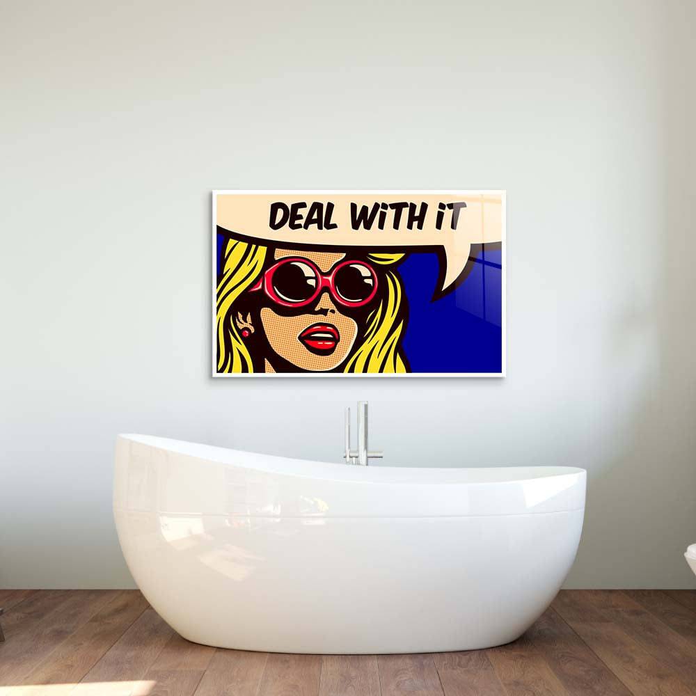 Deal With It Glass Wall Art - CreoGlass E-Shop