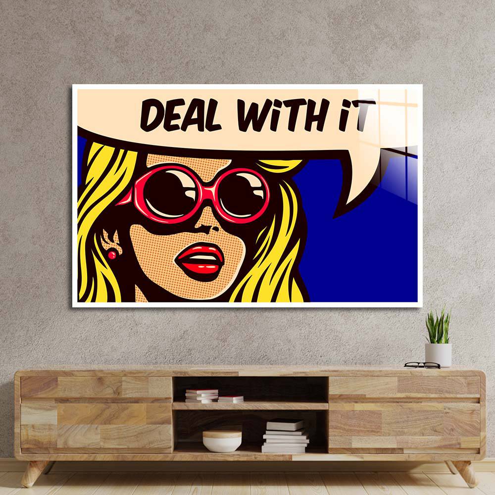 Deal With It Glass Wall Art - CreoGlass E-Shop