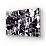 Distressed Abstract Static Glass Wall Art - CreoGlass E-Shop