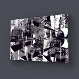 Distressed Abstract Static Glass Wall Art - CreoGlass E-Shop