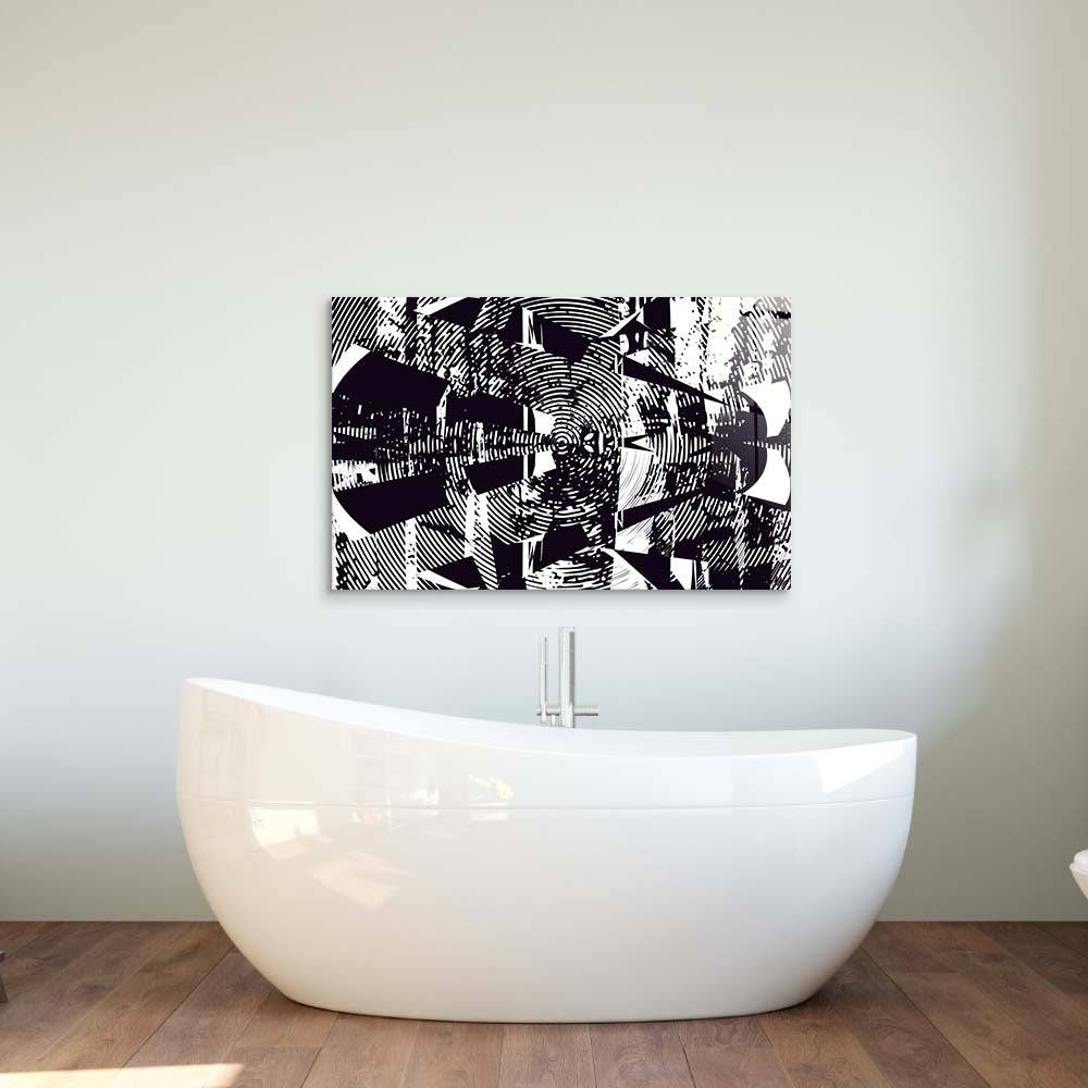 Distressed Abstract Static Glass Wall Art - CreoGlass E-Shop