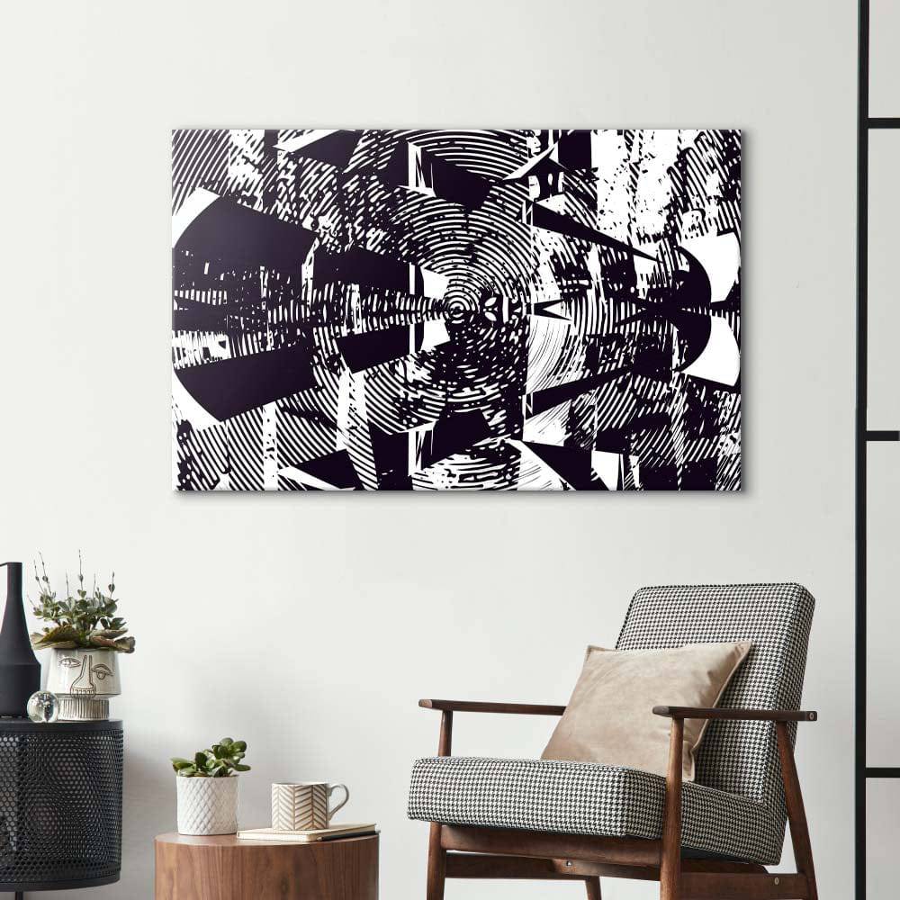 Distressed Abstract Static Glass Wall Art - CreoGlass E-Shop